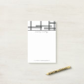 Post-it® Moderne Abstrait Monochrome Noir et Blanc (Sur un bureau)
