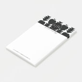 Post-it® Moderne Abstrait Monochrome Noir et Blanc (Incliné)