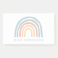 Moderne aquarelle arc-en-ciel professeur merci cad
