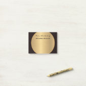 Post-it® Moderne Black Gold Elegant Stylish Personnaliser (Sur un bureau)