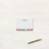 Post-it® Moderne chic mignon du bureau de Rainbow Crayon (Sur un bureau)