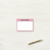 Post-it® Moderne Chic rose, blanc et noir (Sur un bureau)