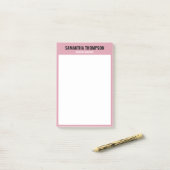 Post-it® Moderne Chic rose, blanc et noir (Sur un bureau)