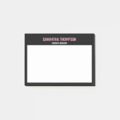 Post-it® Moderne Chic rose, blanc et noir (Devant)