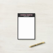 Post-it® Moderne Chic rose, blanc et noir (Sur un bureau)