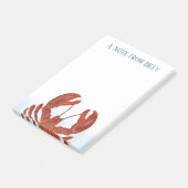 Post-it® Moderne Chic Rouge Homard Fruits de mer Whimsical (Incliné)
