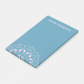 Post-it® Moderne Chic Simple Rose Périwinkle Bleu Personnal (Incliné)