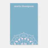 Post-it® Moderne Chic Simple Rose Périwinkle Bleu Personnal (Devant)