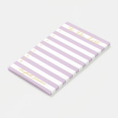 Post-it® Moderne Chic tendance violet rayé Accueil à faire  (Incliné)