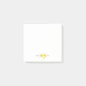 Post-it® Moderne Cute Bracelet Jaune Script Deux Monogramme (Devant)