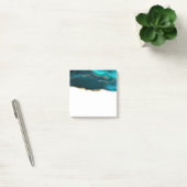 Post-it® Moderne Design Turquoise Agate & Gold Ribbon sur B (Bureau)
