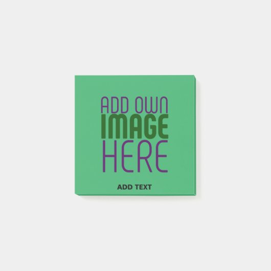 POST-IT® MODERNE ÉDITABLE EMERALD GREEN IMAGE MODÈLE TEXTE (Devant)