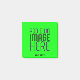 POST-IT® MODERNE ÉDITABLE NEON GREEN IMAGE MODÈLE TEXTE