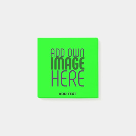 POST-IT® MODERNE ÉDITABLE NEON GREEN IMAGE MODÈLE TEXTE (Devant)