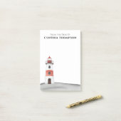 Post-it® Moderne Élégant Simple Aquarelle Lighthouse mignon (Sur un bureau)