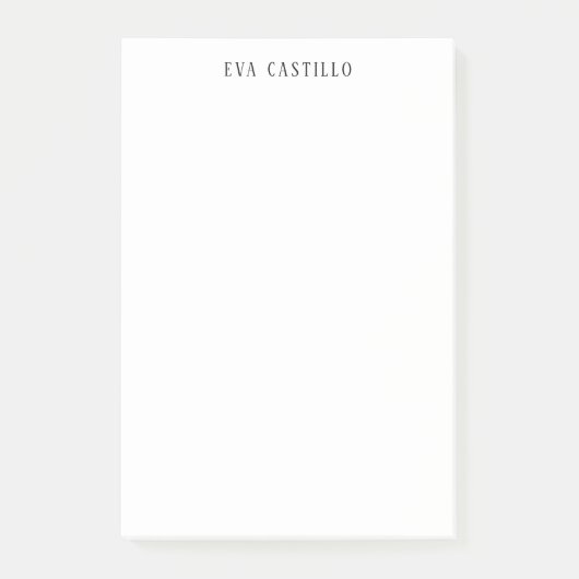 Post-it® Moderne Élégant Simple Blanc Professionnel Propre (Devant)