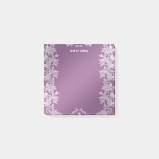 Post-it® Moderne Lilac Floral Post it Notes (Devant)