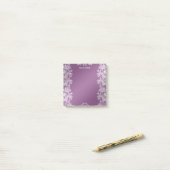 Post-it® Moderne Lilac Floral Post it Notes (Sur un bureau)