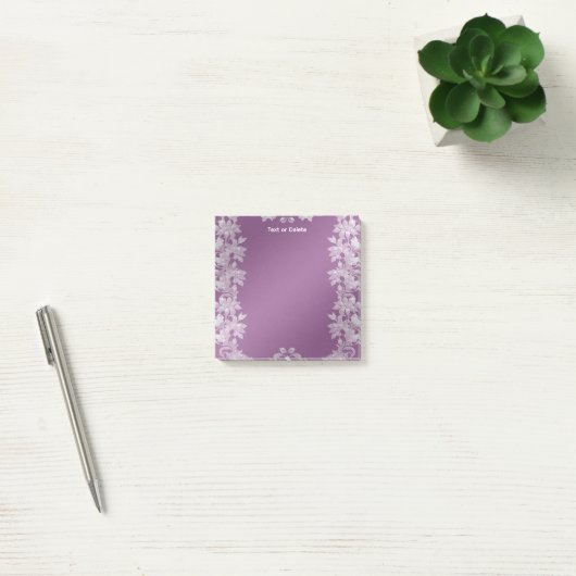 Post-it® Moderne Lilac Floral Post it Notes (Bureau)