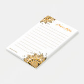 Post-it® Moderne Mandala Doodle Floral Orange Blush 3D (Incliné)