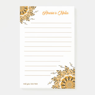 Post-it® Moderne Mandala Doodle Floral Orange Blush 3D