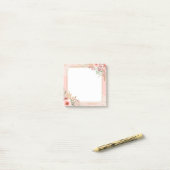Post-it® Moderne Mariage Élégant Chic Aquarelle rose Fleur (Sur un bureau)