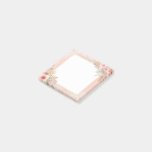 Post-it® Moderne Mariage Élégant Chic Aquarelle rose Fleur (Incliné)