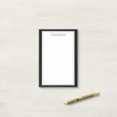 Post-it® Moderne minimaliste Noir et Blanc Personnalisé (Sur un bureau)