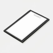 Post-it® Moderne minimaliste Noir et Blanc Personnalisé (Incliné)