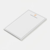 Post-it® Moderne Monogramme Professionnel Plain Simple Mini (Incliné)