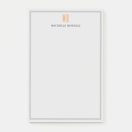 Post-it® Moderne Monogramme Professionnel Plain Simple Mini (Devant)