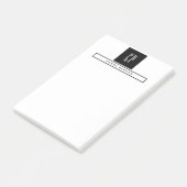 Post-it® Moderne Monogramme Professionnel Plain Simple Mini (Incliné)