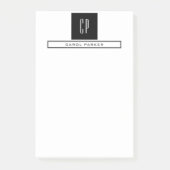 Post-it® Moderne Monogramme Professionnel Plain Simple Mini (Devant)