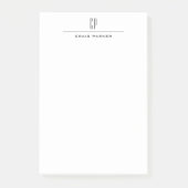Post-it® Moderne Monogramme Professionnel Plain Simple Mini (Devant)