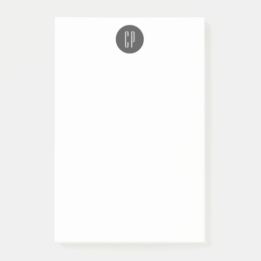Post-it® Moderne Monogramme Professionnel Plat Initiales si (Devant)