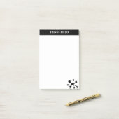 Post-it® Moderne noir et blanc élégant (Sur un bureau)