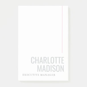 Post-it® Moderne Nom Propre Tendance Minimaliste Simple 