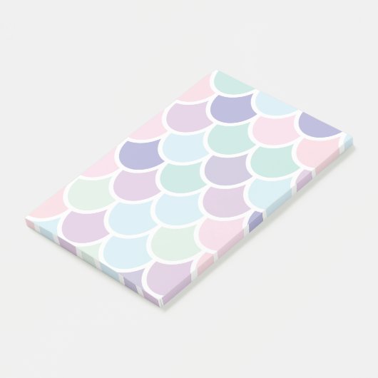 Post-it® Moderne Pastel Jolie Sirène Motif Nom (Incliné)