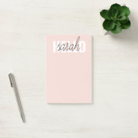 Moderne Pastel Rose Bonjour Et Vous Nom