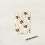 Post-it® Moderne Pastel Rose Et Vert Motif Avocado (Sur un bureau)