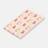 Post-it® Moderne Pastel rose & rouge Motif à lèvres (Incliné)