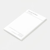 Post-it® Moderne Professionnel Noir & Blanc Plain Modifiabl (Incliné)