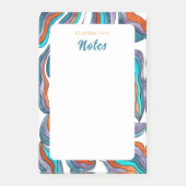 Post-it® Moderne Rétro Groovy Orange Bleu Violet (Devant)