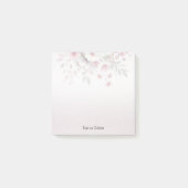 Post-it® Moderne rose blanc Floral Post it Notes (Devant)