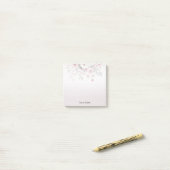 Post-it® Moderne rose blanc Floral Post it Notes (Sur un bureau)