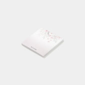 Post-it® Moderne rose blanc Floral Post it Notes (Incliné)