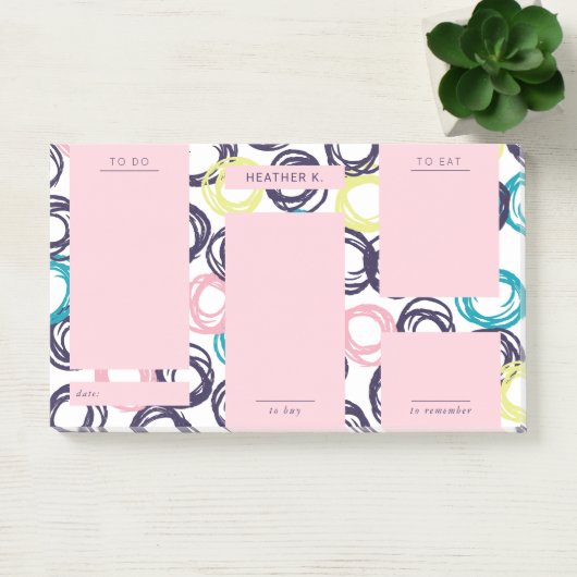 Post-it® Moderne rose foncé violet quotidien à faire (Bureau)