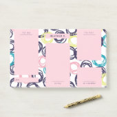 Post-it® Moderne rose foncé violet quotidien à faire (Sur un bureau)