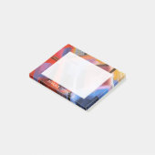 Post-it® Moderne rouge orange noir rose bleu abstrait Desig (Incliné)