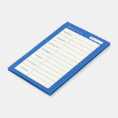Post-it® Moderne simple bleu hebdomadaire (Incliné)